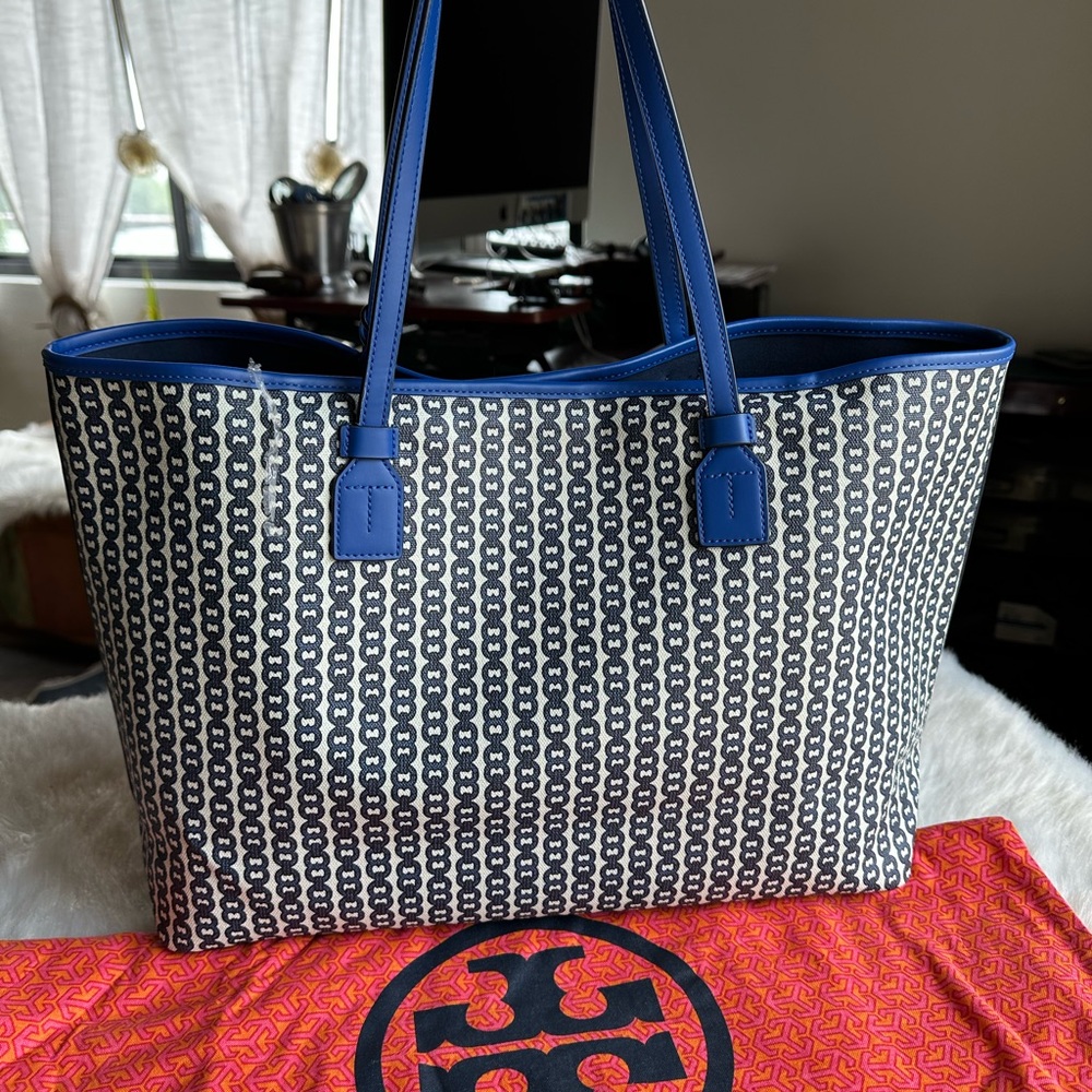 Tory Burch Blue Women's Tote Bag - Picture 4 of 13